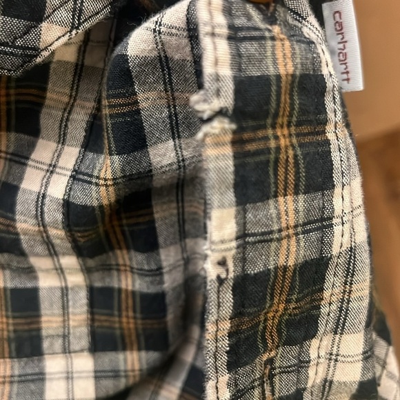 Carhartt Workwear Rugged Relaxed Fit Flannel Plaid Button Down Shirt, Sz. XL. - Picture 8 of 8